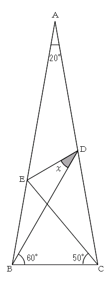 二 等辺 三角形 角度